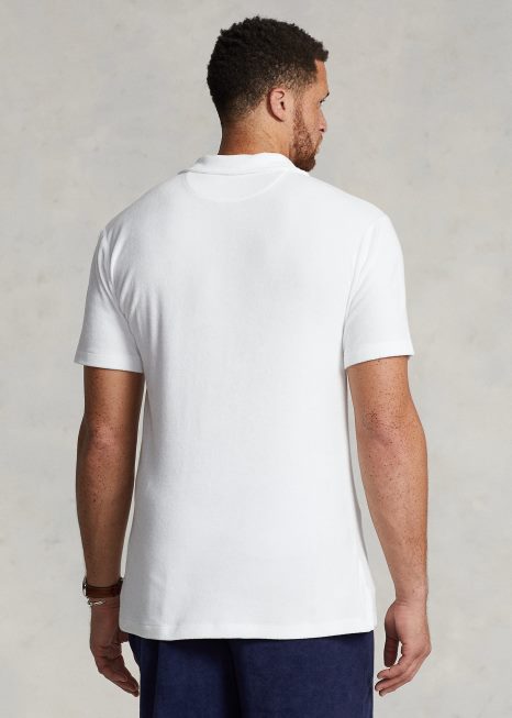 camisa pólo terry BD6J1474 homens Ralph Lauren branco