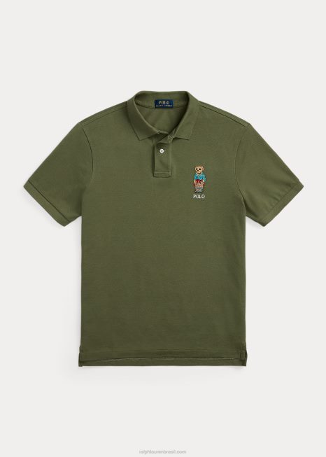 camisa polo de urso de ajuste fino personalizada BD6J8660 homens Ralph Lauren