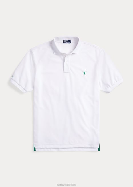 o polo terrestre BD6J1547 homens Ralph Lauren branco