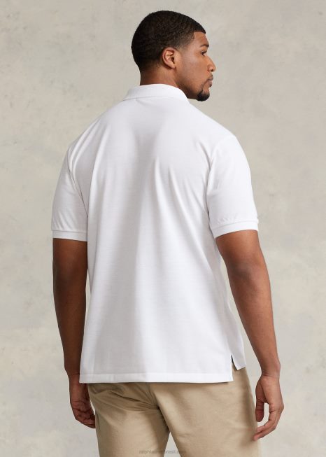 o polo terrestre BD6J1547 homens Ralph Lauren branco