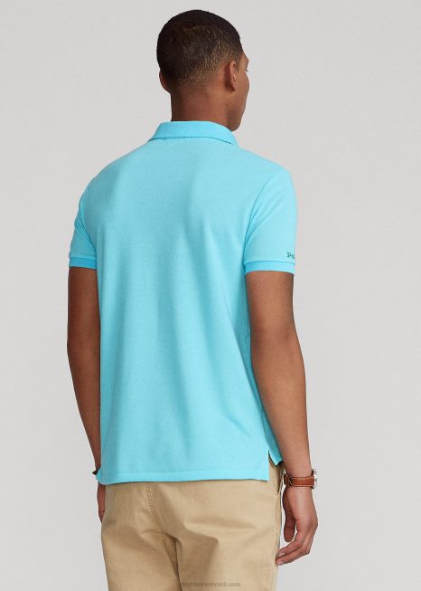 o polo terrestre BD6J8577 homens Ralph Lauren nova turquesa
