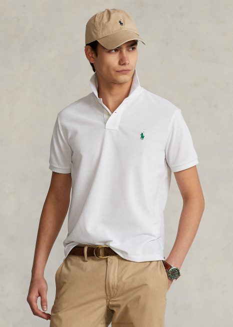 o polo terrestre BD6J986 homens Ralph Lauren branco