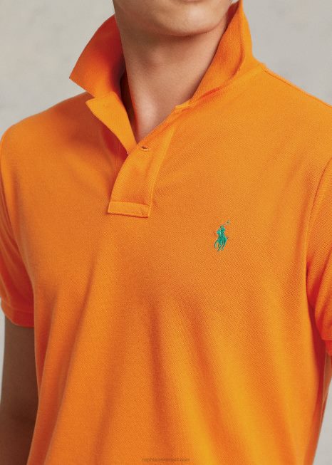 o polo terrestre BD6J991 homens Ralph Lauren vela laranja