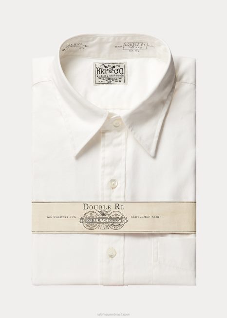 camisa oxford pontual BD6J1758 homens Ralph Lauren branco