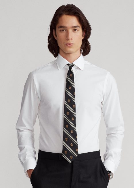 regente camisa de popeline slim fit BD6J8671 homens Ralph Lauren