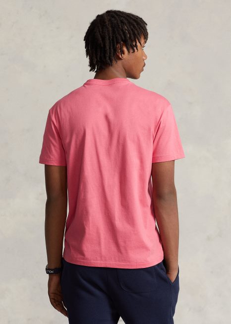 camiseta clássica com decote V em jérsei BD6J209 homens Ralph Lauren vermelho pálido