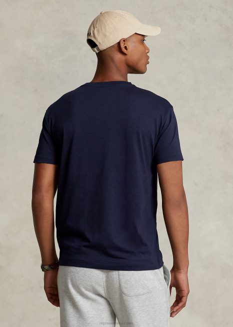 camiseta clássica com decote V em jérsei BD6J215 homens Ralph Lauren tinta