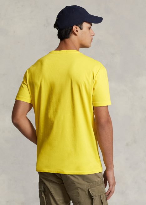 camiseta clássica em jérsei com logo fit BD6J388 homens Ralph Lauren esmagamento de limão