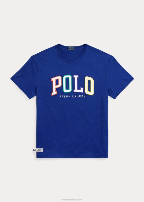 camiseta clássica em jérsei com logo fit BD6J425 homens Ralph Lauren herança real