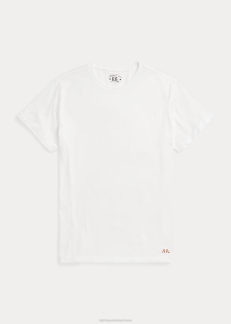 camiseta de gola redonda BD6J1688 homens Ralph Lauren branco