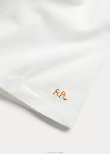 camiseta de gola redonda BD6J1688 homens Ralph Lauren branco