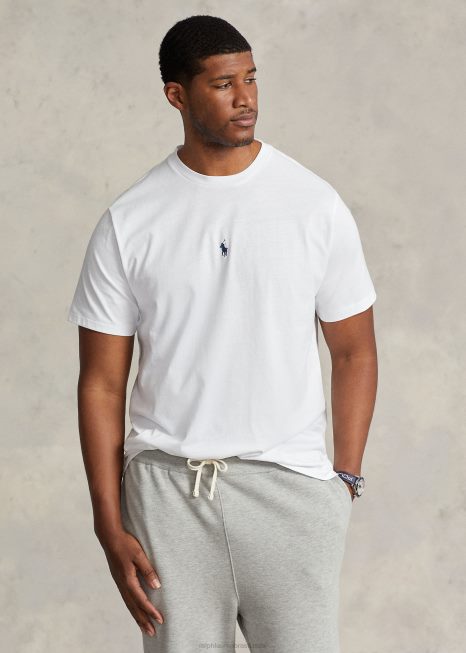 camiseta de gola redonda BD6J1883 homens Ralph Lauren branco