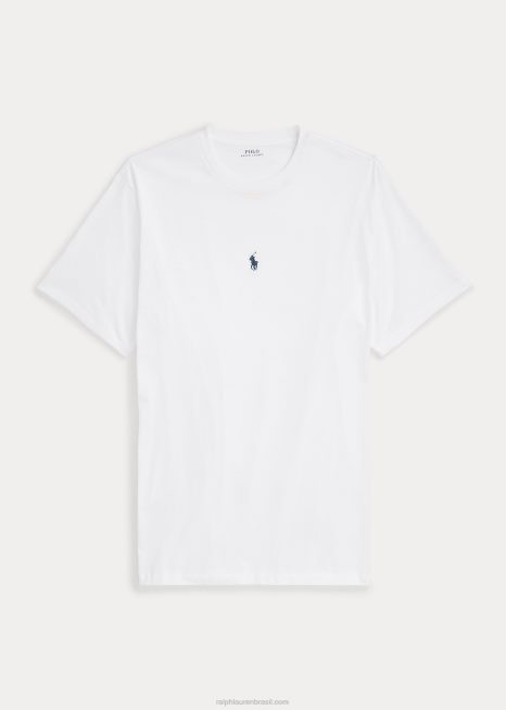 camiseta de gola redonda BD6J1883 homens Ralph Lauren branco