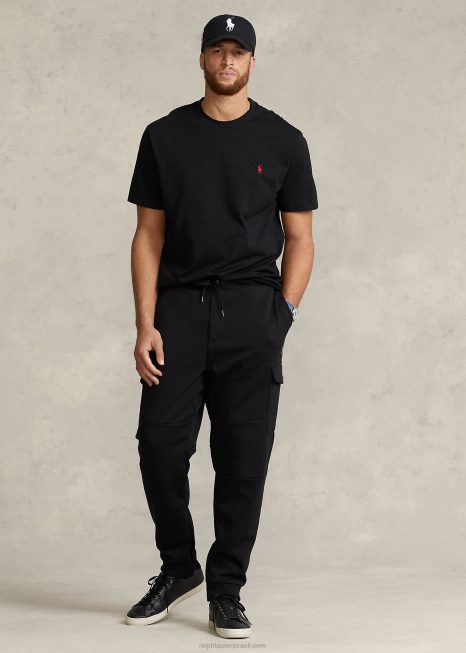 camiseta de gola redonda BD6J8710 homens Ralph Lauren preto