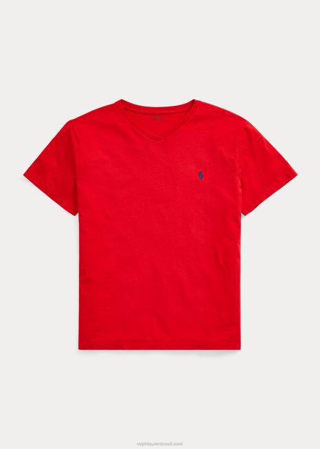 camiseta decote em v jérsei BD6J1841 homens Ralph Lauren rl2000 vermelho