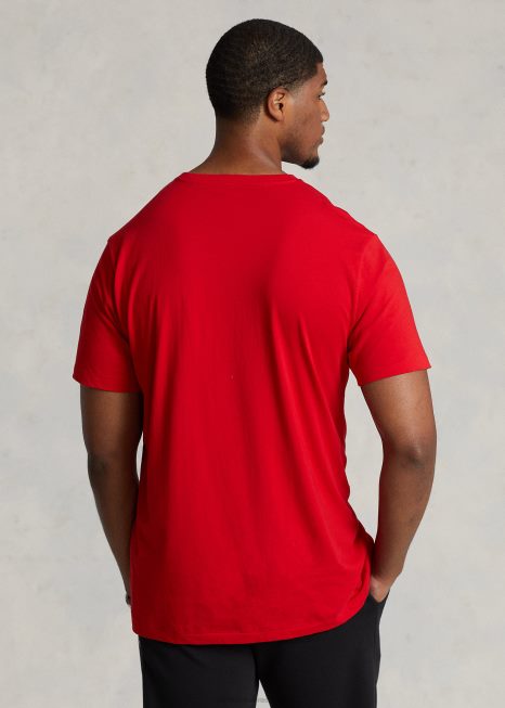 camiseta decote em v jérsei BD6J1841 homens Ralph Lauren rl2000 vermelho