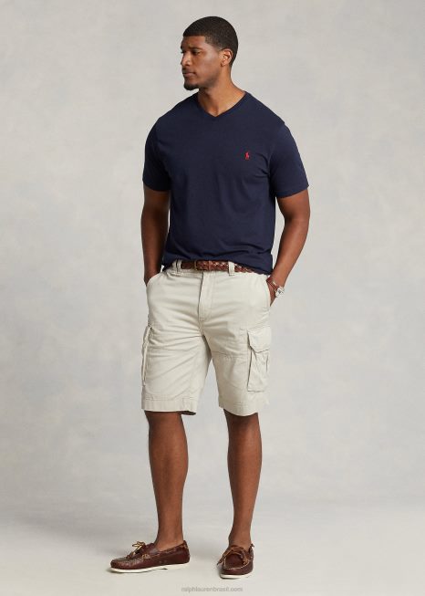 camiseta decote em v jérsei BD6J1842 homens Ralph Lauren tinta