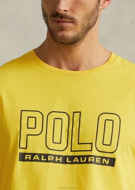 camiseta gola redonda jersey logo BD6J1373 homens Ralph Lauren esmagamento de limão