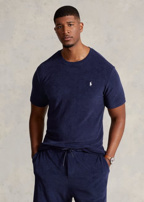 camiseta gola redonda terry BD6J1410 homens Ralph Lauren marinha de newport
