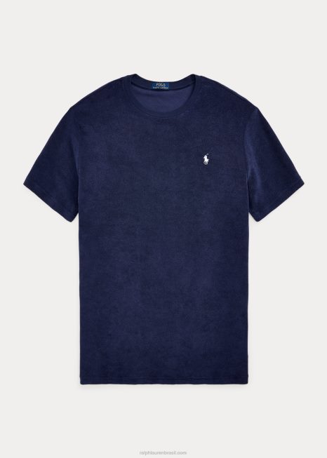 camiseta gola redonda terry BD6J1410 homens Ralph Lauren marinha de newport