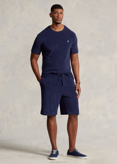 camiseta gola redonda terry BD6J1410 homens Ralph Lauren marinha de newport