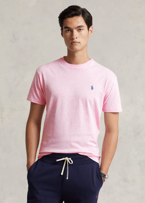 t-shirt de gola redonda em jérsei - tudo se encaixa BD6J161 homens Ralph Lauren urze rosa