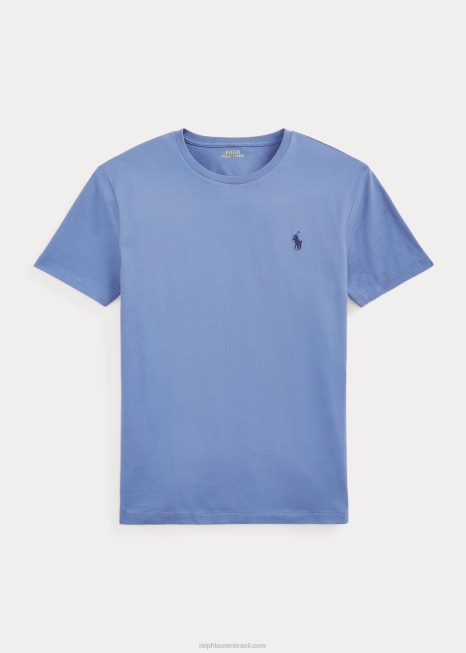 t-shirt de gola redonda em jérsei - tudo se encaixa BD6J173 homens Ralph Lauren nimes azul
