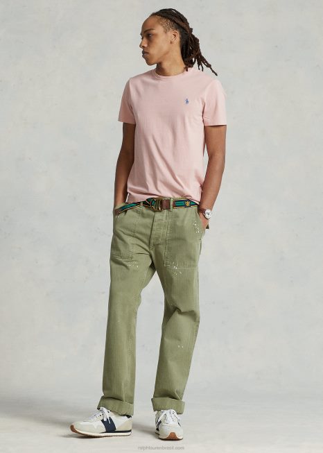 t-shirt de gola redonda em jérsei - tudo se encaixa BD6J177 homens Ralph Lauren rosa Adirondack