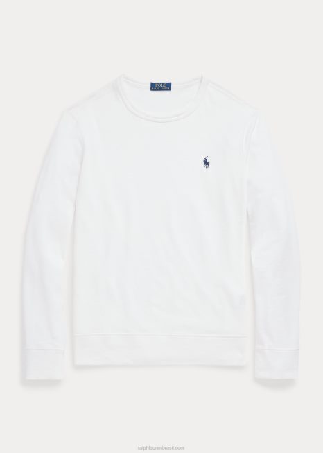 camisola terry spa BD6J439 homens Ralph Lauren branco