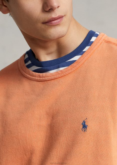 camisola terry spa BD6J440 homens Ralph Lauren laranja óptica