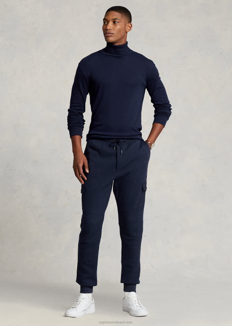 gola alta canelada mistura de algodão BD6J8638 homens Ralph Lauren marinha aviadora