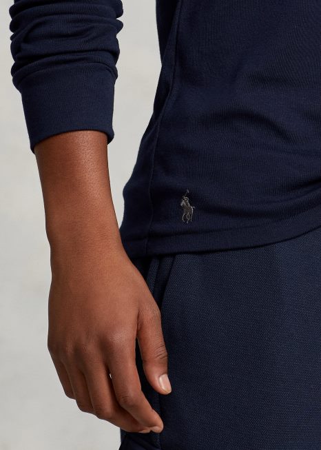 gola alta canelada mistura de algodão BD6J8638 homens Ralph Lauren marinha aviadora