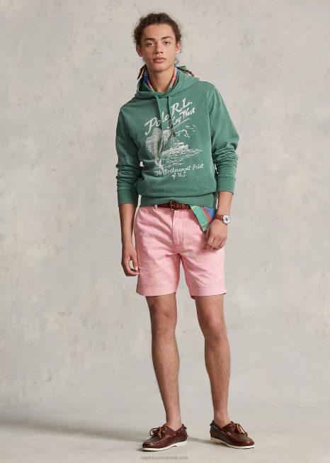 moletom com capuz gráfico bordado BD6J782 homens Ralph Lauren verano verde