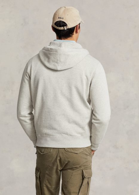 moletom de lã com zíper completo BD6J391 homens Ralph Lauren urze esporte leve