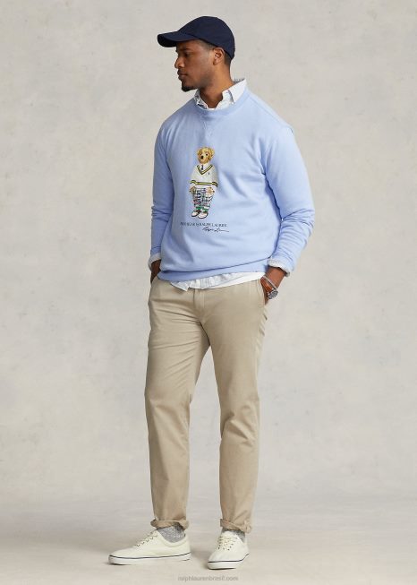 moletom de lã de urso polo BD6J1605 homens Ralph Lauren urso azul de austin