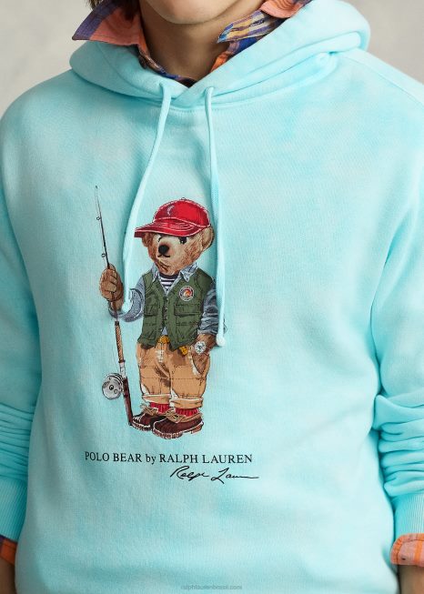 moletom de lã tie-dye de urso polo BD6J1069 homens Ralph Lauren água da ilha