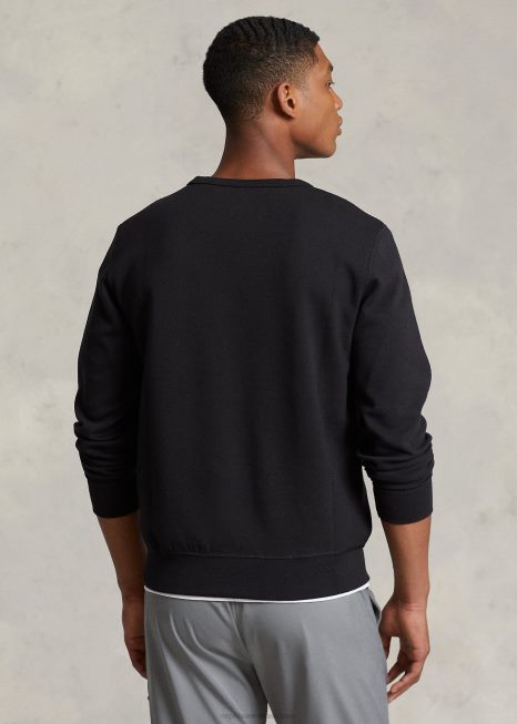 moletom malha dupla BD6J869 homens Ralph Lauren preto/creme