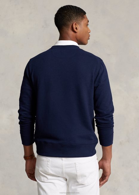polo bear performance moletom de lã BD6J711 homens Ralph Lauren marinha refinada