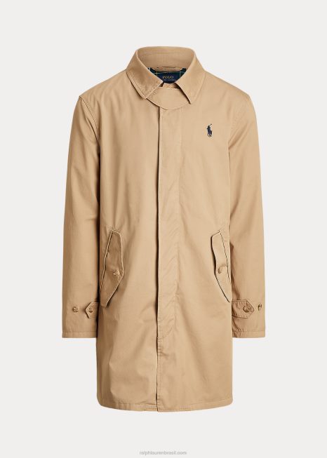 casaco de sarja BD6J8666 homens Ralph Lauren café bronzeado