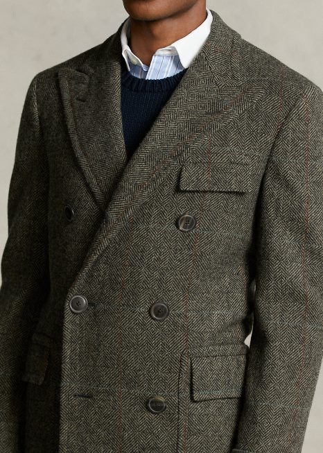 casaco polo da coleção morehouse BD6J1288 homens Ralph Lauren cinza