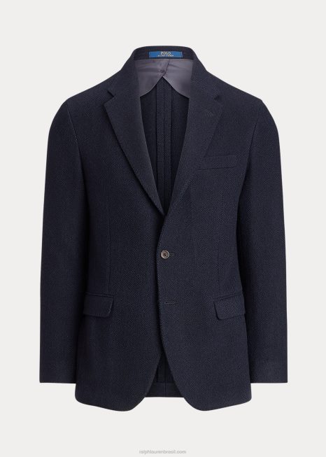 polo esporte casaco espinha de peixe macio BD6J8489 homens Ralph Lauren marinho/marinho escuro