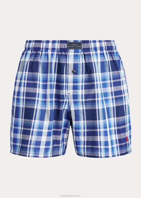 boxer de algodão BD6J200 homens Ralph Lauren xadrez monroe