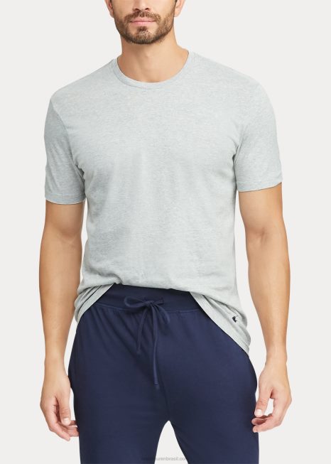 camiseta clássica wicking crew com 3 unidades BD6J223 homens Ralph Lauren azul sortido