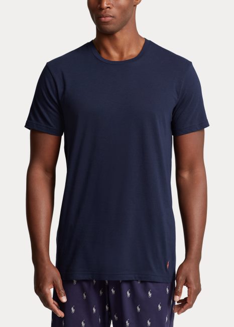 camiseta clássica wicking crew com 3 unidades BD6J263 homens Ralph Lauren marinho/herança real/vermelho