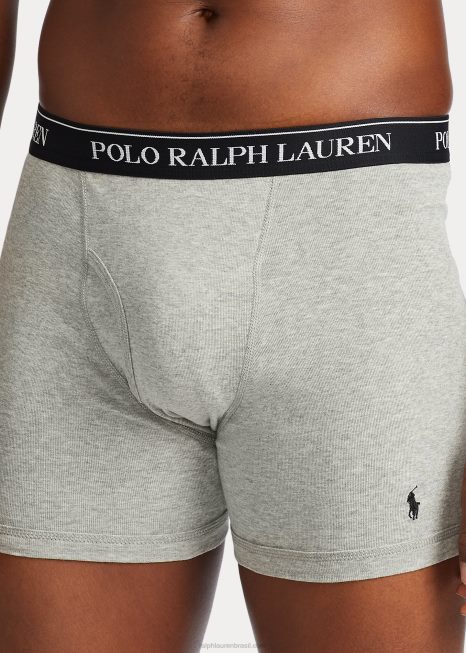 cueca boxer pacote com 3 BD6J1507 homens Ralph Lauren madison urze/preto