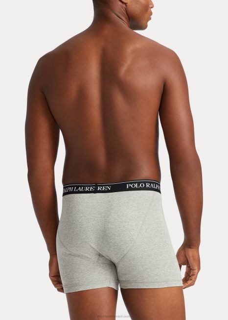 cueca boxer pacote com 3 BD6J1507 homens Ralph Lauren madison urze/preto