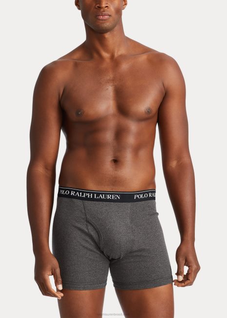 cueca boxer pacote com 3 BD6J1507 homens Ralph Lauren madison urze/preto