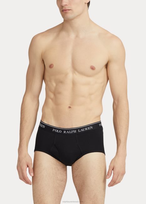 pacote com 4 cuecas wicking de cintura média BD6J8536 homens Ralph Lauren cinza sortido