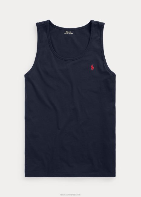 tanque de camisa lavada BD6J266 homens Ralph Lauren tinta