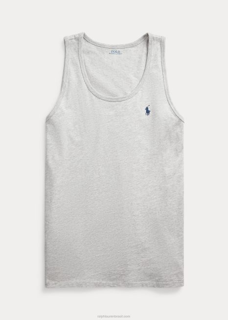 tanque de camisa lavada BD6J267 homens Ralph Lauren Taylor Heather